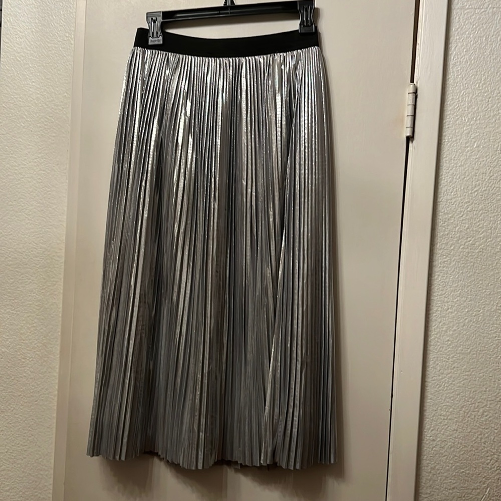 Flashy silver skirt